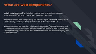Introduction to Webcomponents | PPTX