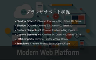Web Components 2016 & Polymer v2