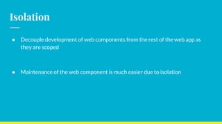 Web components - An Introduction | PDF