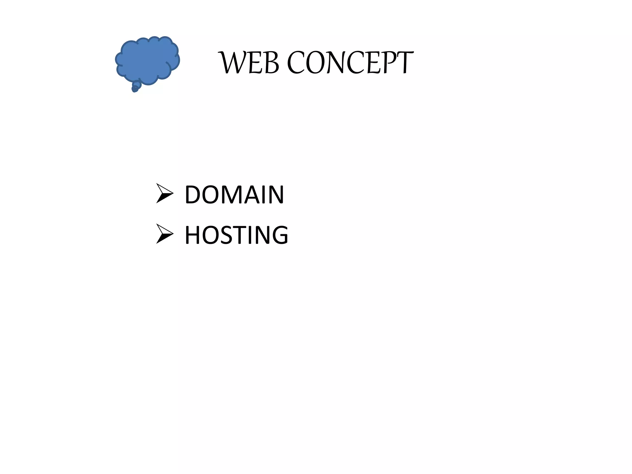 WEB CONCEPT
DOMAIN
HOSTING