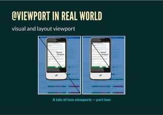 @VIEWPORT IN REAL WORLD
visual and layout viewport




                A tale of two viewports — part two
 