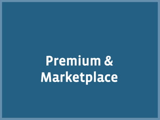 Premium &
Marketplace
 
