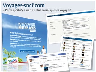 Voyages-sncf.com
…Parce qu’il n’y a rien de plus social que les voyages!
 