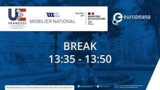 BREAK
13:35 - 13:50
 