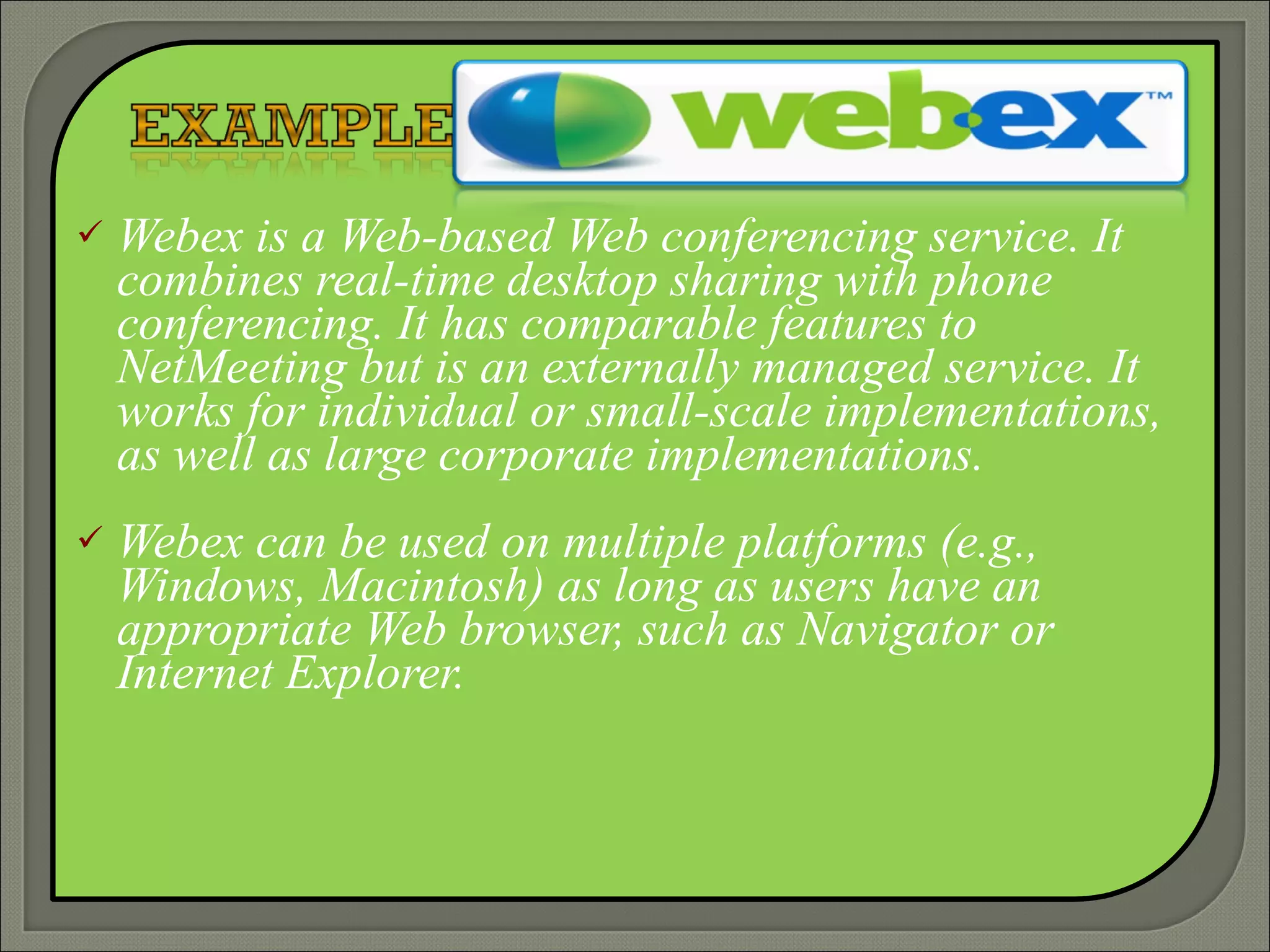 Web conferencing