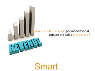 Smart. Lower the cost  per reservation &  capture the sales  directly! 