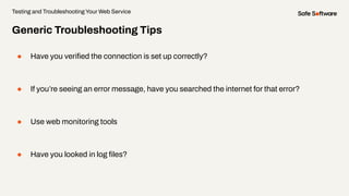Web Connections & Services in FME: Tips & Tricks to Setting Up and ...