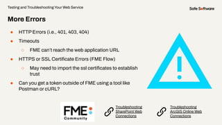 Web Connections & Services in FME Webinar | PDF
