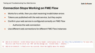 Web Connections & Services in FME Webinar | PDF
