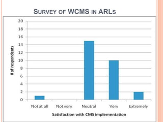 SURVEY OF WCMS IN ARLS
 