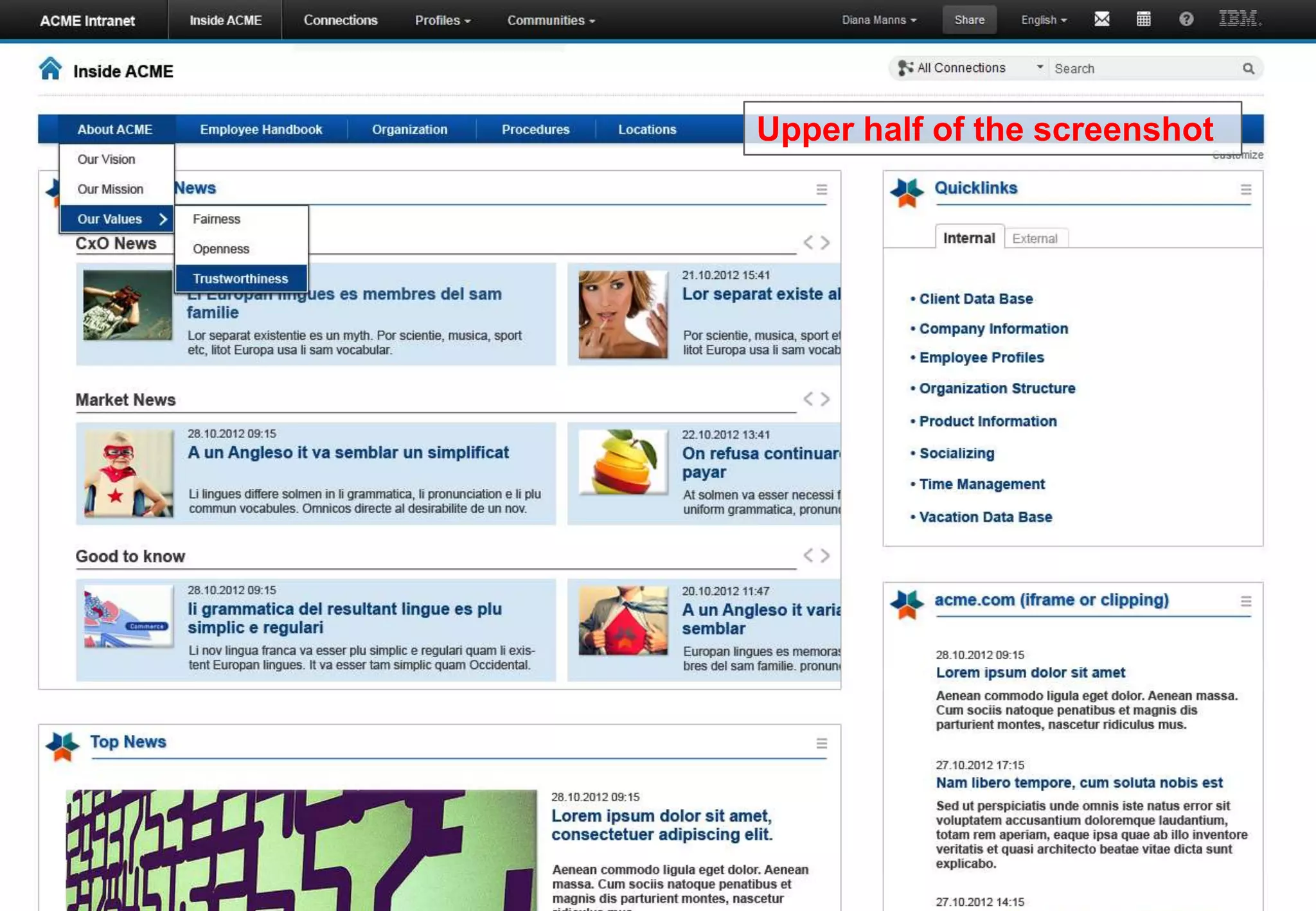 Sample Custom Page
                          Upper half of the screenshot




                     14
 