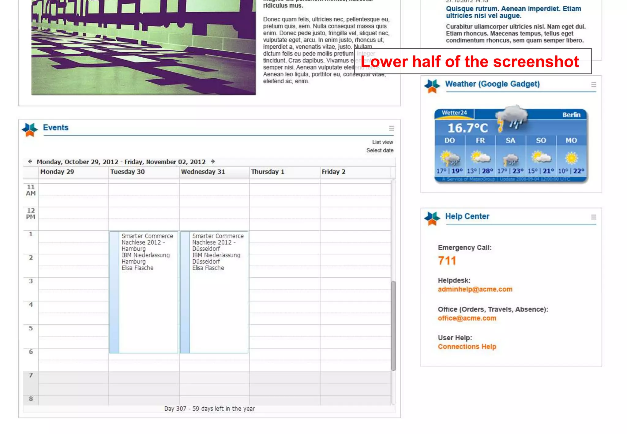 Sample Custom Page
                          Lower half of the screenshot




                     15
 