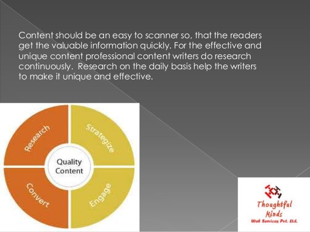 Web content writing services