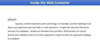 Web container and Apache Tomcat