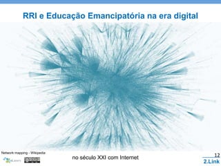 Network mapping - Wikipedia
RRI e Educação Emancipatória na era digital
no século XXI com Internet 12
2.Link
 