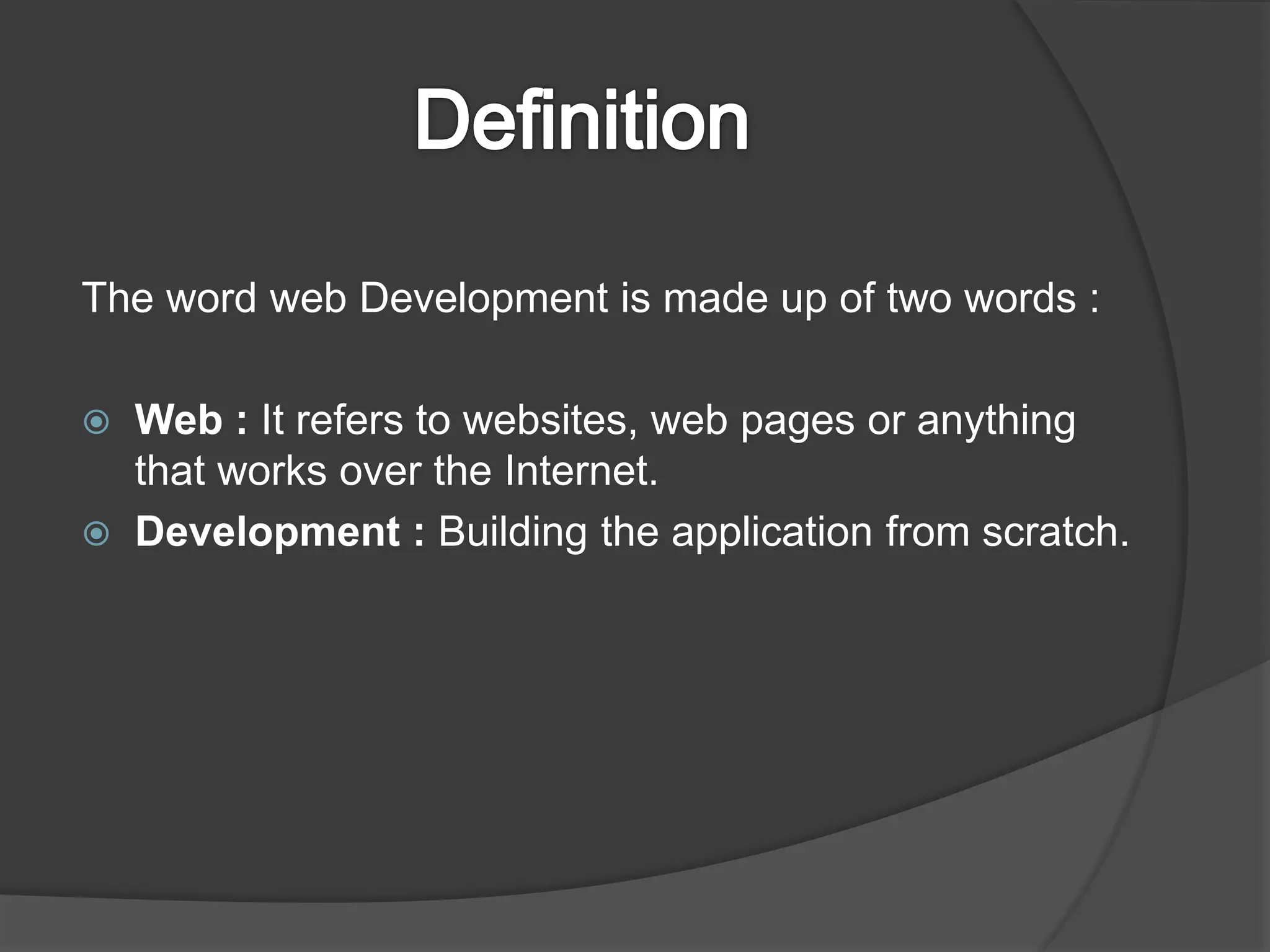 Web Development Introduction for beginners | PPTX | Web Development ...