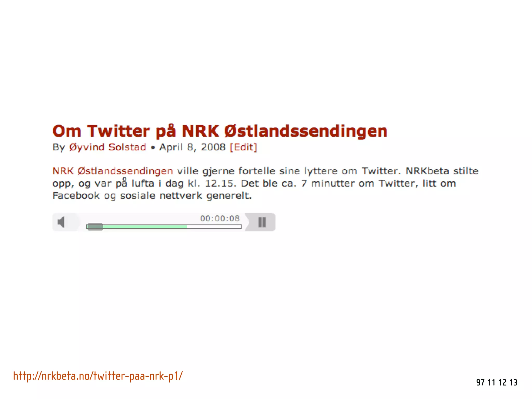 NRKbeta - Webdagene 2008