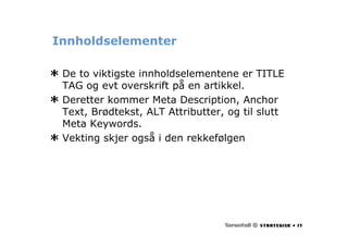 Webdagene2007 Roar Eriksen Sokemotoroptimalisering