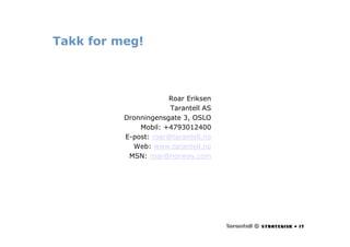 Webdagene2007 Roar Eriksen Sokemotoroptimalisering