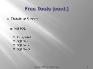 Web Database Server Best Practices