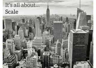 It’s all about…
Scale
 