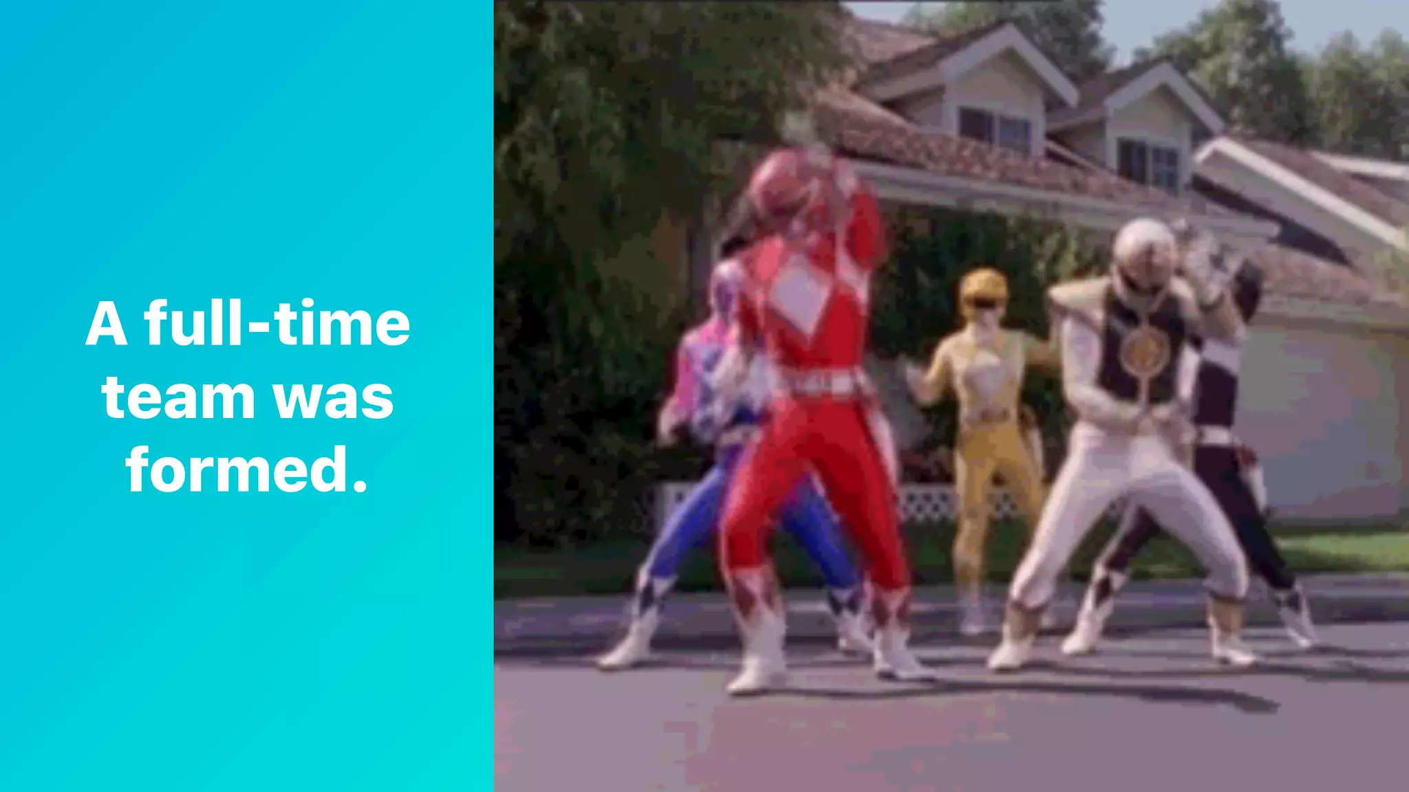 A full-time
team was
formed.
 