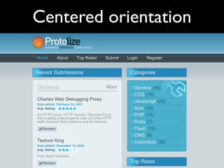 Centered orientation
 