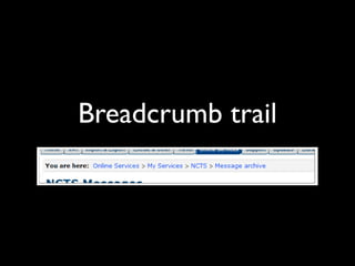 Breadcrumb trail
 