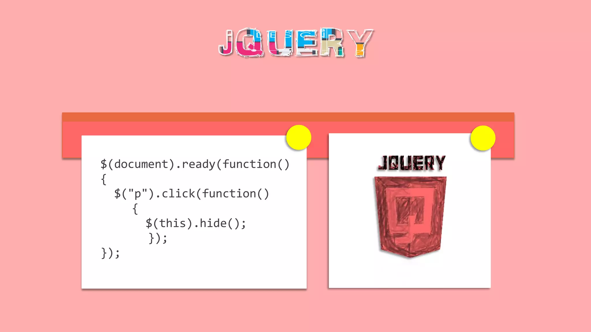 $(document).ready(function()
{
$("p").click(function()
{
$(this).hide();
});
});
 