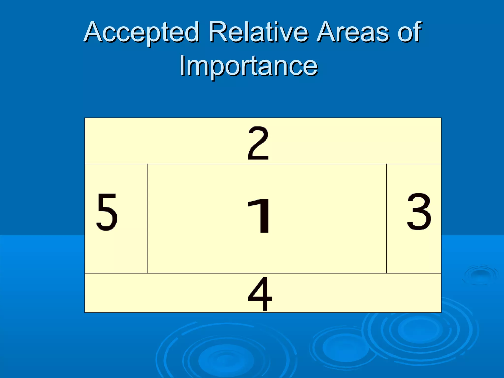 Accepted Relative Areas ofAccepted Relative Areas of
ImportanceImportance
 