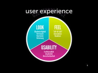 user experience




                  6
 