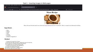 Task 5 – Inserting Images in Web pages
 