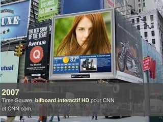2007 Time Square,  bilboard interactif HD  pour CNN  et CNN.com.   