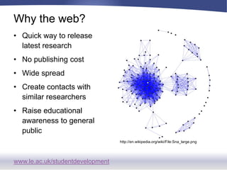 Production of a World Wide Web site which provides an overview or outline of an area of multidisciplinary research. As well as testing your technical knowledge (as taught during the practical sessions), equal emphasis will be placed on team-working skills, and the ability to present research to a non-specialist audience.