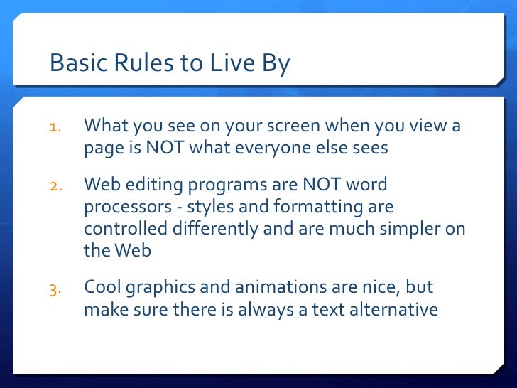 Basics of web design