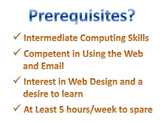 Web Design Course Overview