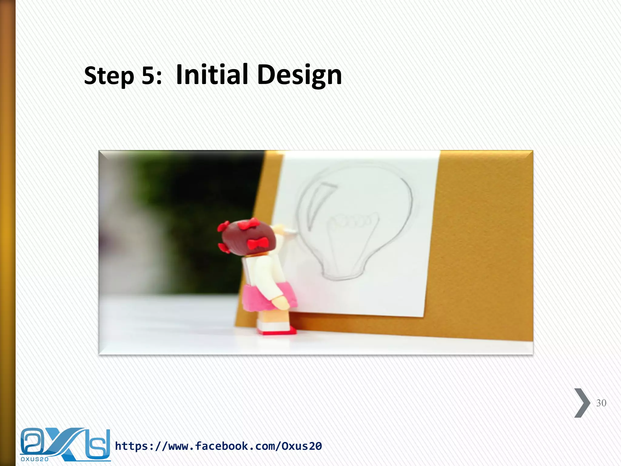 30 
https://www.facebook.com/Oxus20 
Step 5: Initial Design  
