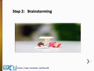 Step 2: Brainstorming 
27 
https://www.facebook.com/Oxus20  