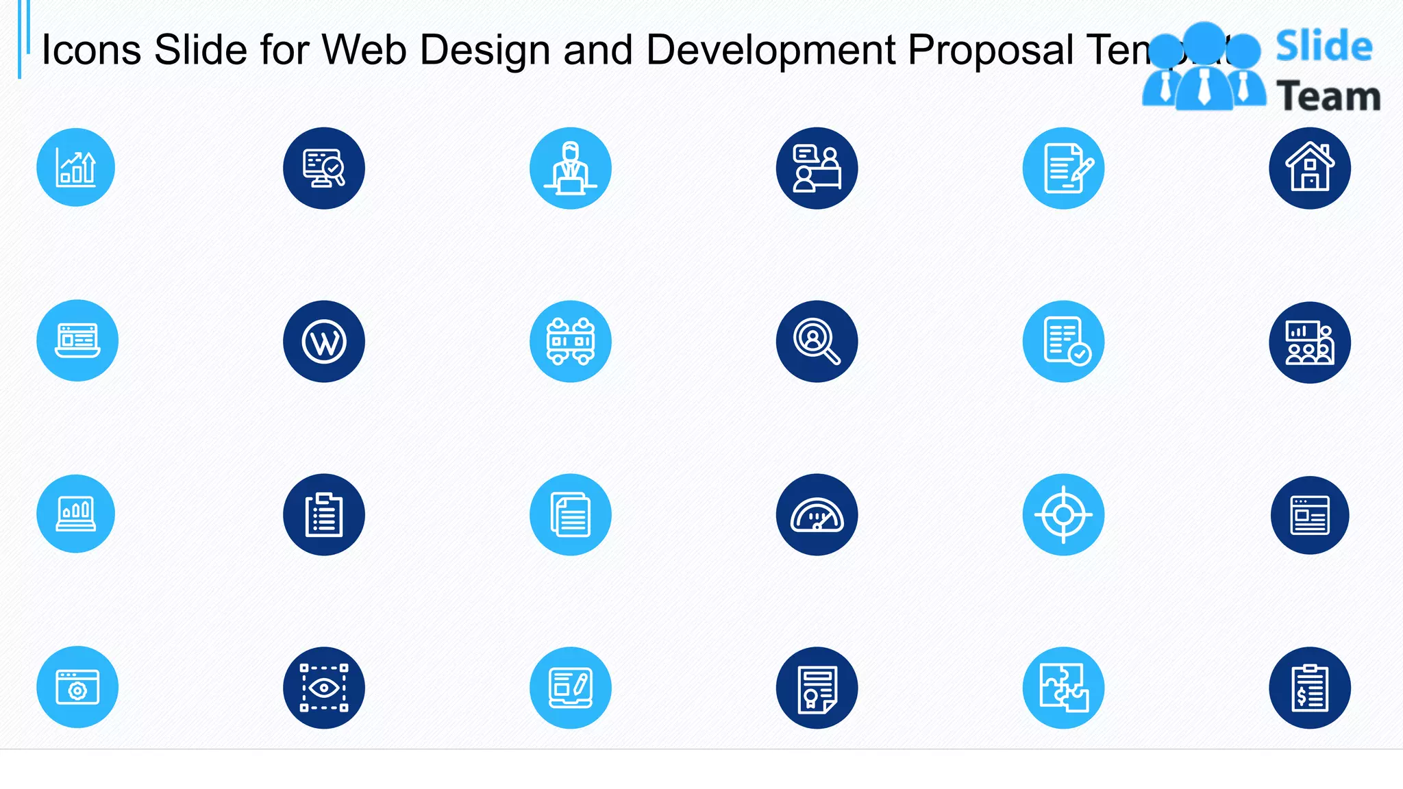 Icons Slide for Web Design and Development Proposal Template
28
 