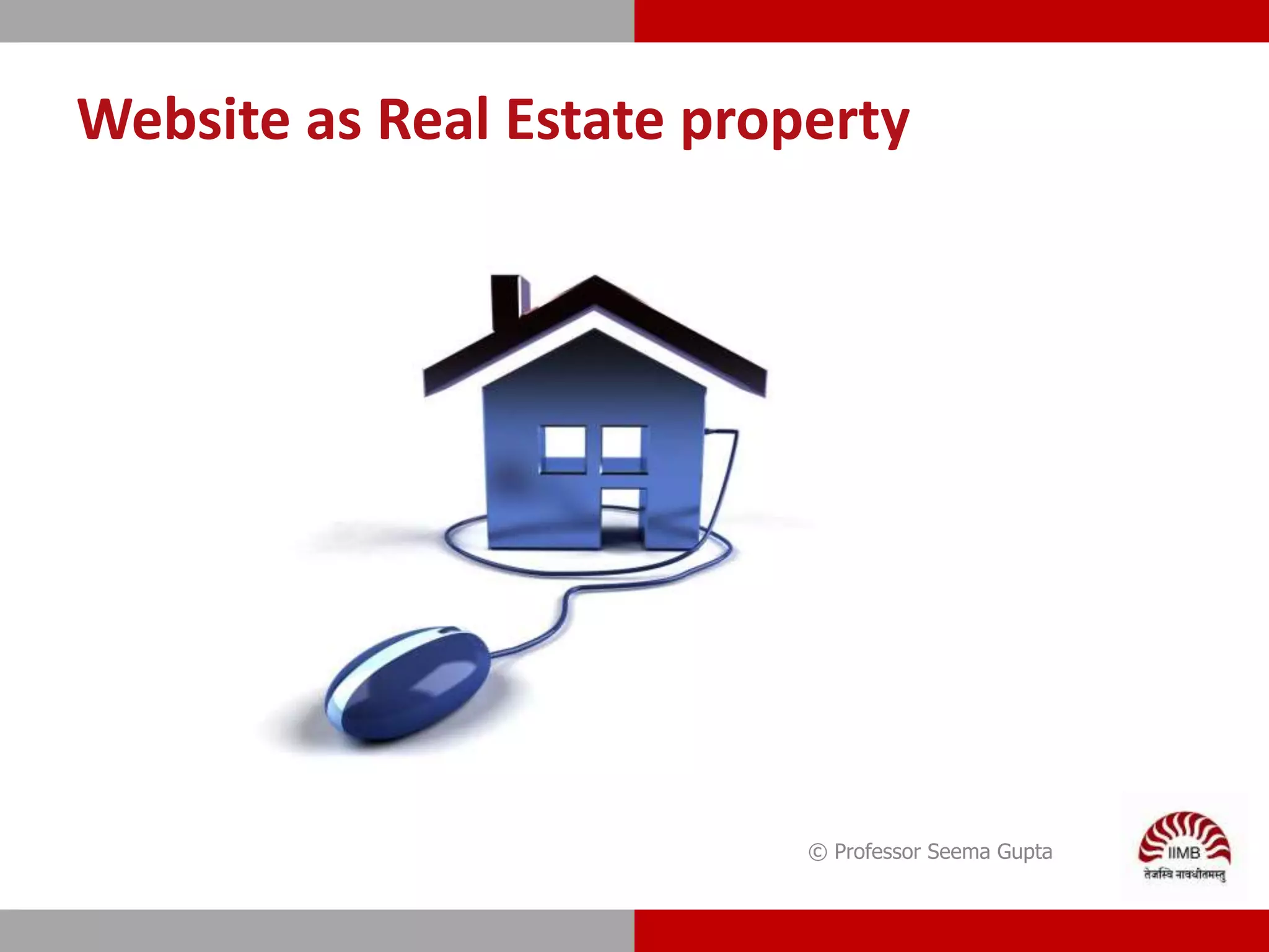 Website as Real Estate property
© Professor Seema Gupta
 
