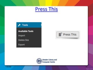 1:33 AM 21
Press This
 