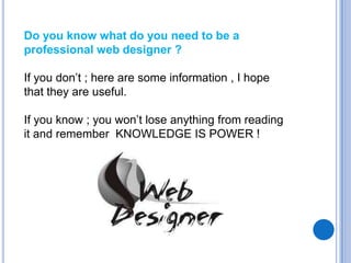 Web designer | PPT