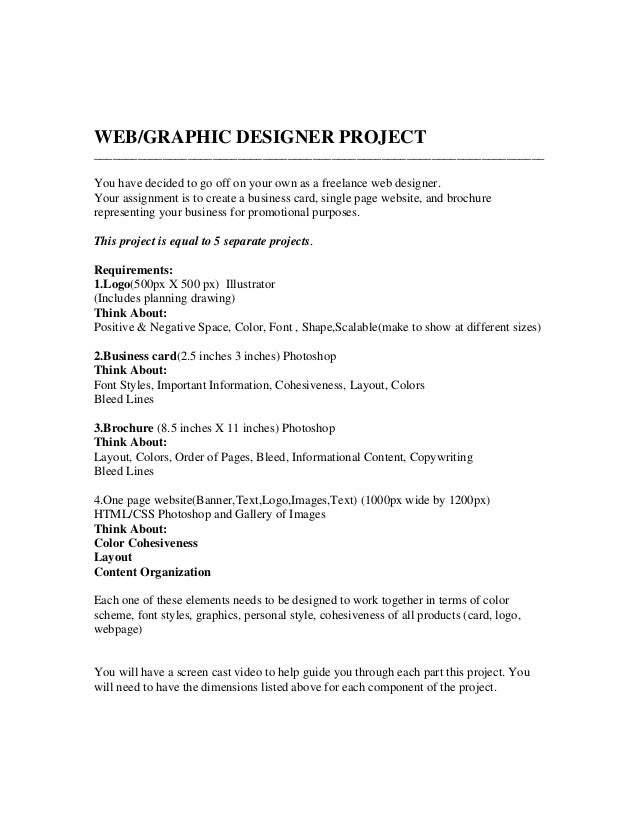 web designer project outline project outline