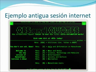 Ejemplo antigua sesión internet 