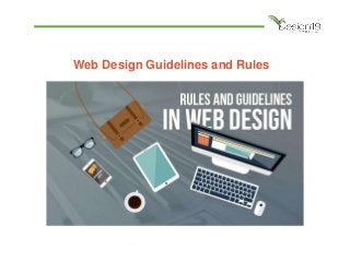 Web Design Guidelines and Rules
 