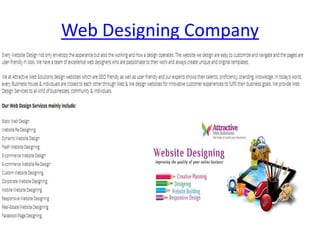 Web Designing Company
 