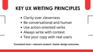 Key Words Setting Ux Mastering UX Writing: Small Words, Big Impact | PDF