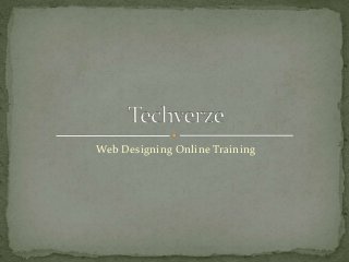 Web Designing Online Training
 