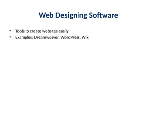 Programs To Create Web Comprehensive Guide to Web Designing Using Software Tools | PPTX