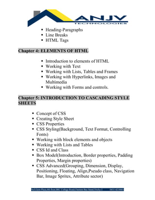 Web designing syllabus | PDF